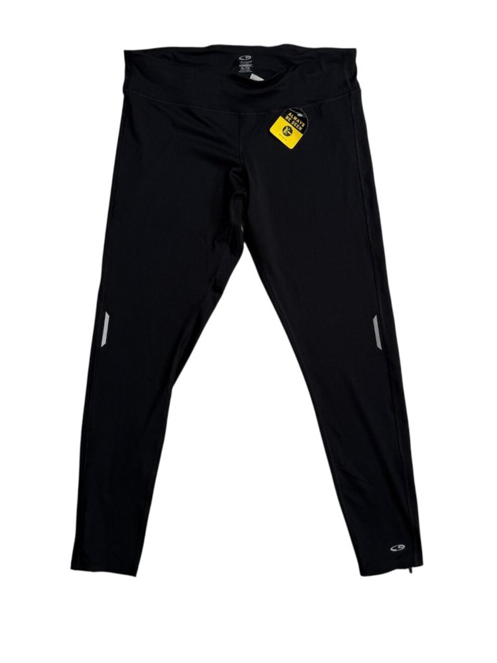 NWT Champion C9 Running Duo Dry Leggings Black/Ebony Reflective Size XL